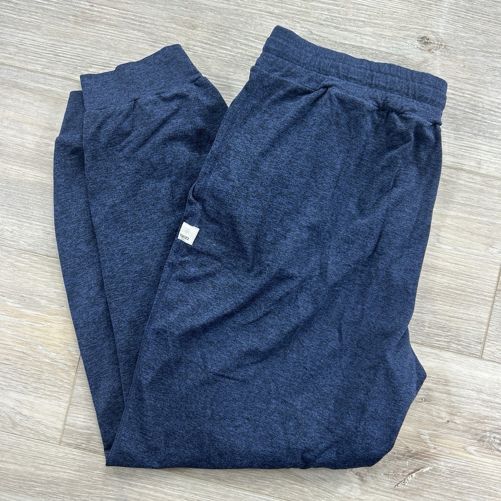 Vuori Medium Performance Jogger DreamKnit Stretch Drawstring Blue Heather